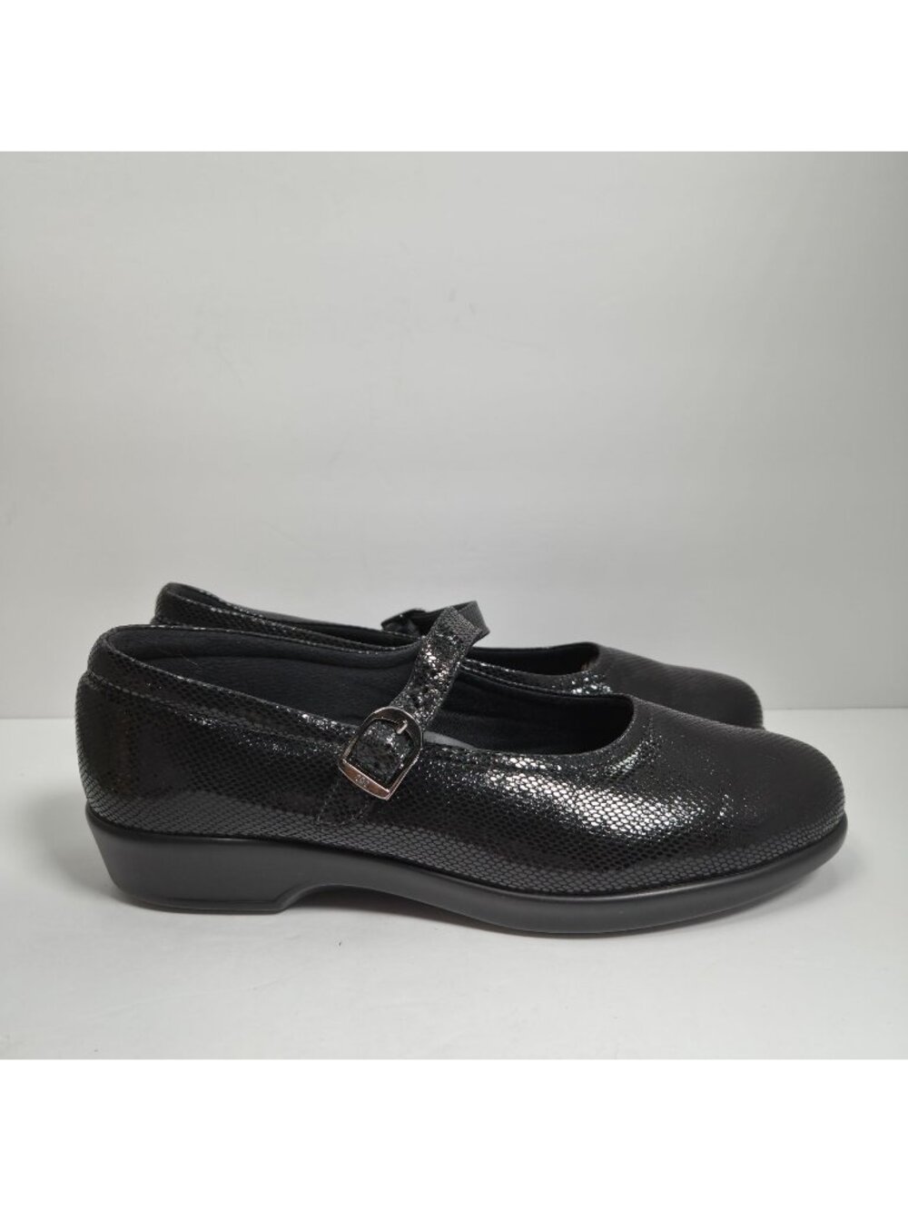 SAS Mary Jane Women's Black Shoes Adjustable Strap US Size 10N Narrow Width